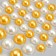 Sticker of plastic rhinestones "Half -dash of different sizes" white and orange 9.5x11 cm
