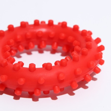 Toy "Ring with spikes No. 2", 6.8 cm, red-2