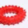 Toy "Ring with spikes No. 2", 6.8 cm, red