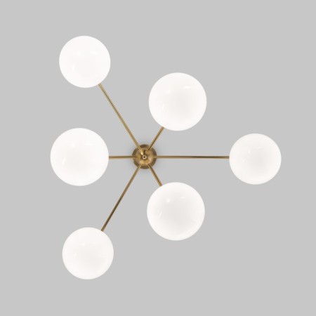 Ceiling light eurosvet marbella 60147/6, E14, 6x40W, 980x980x550 mm, brass color-2