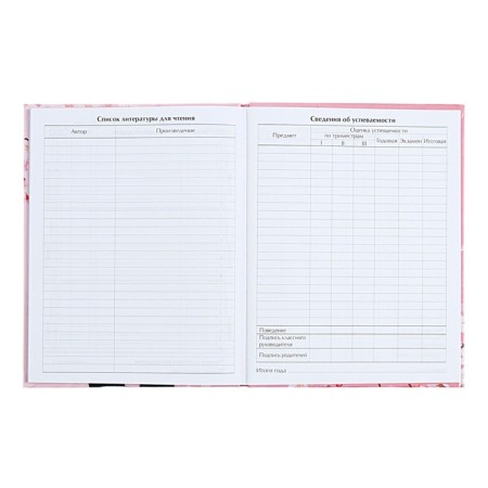 Universal diary for grades 1-11 anime. Tender girl, solid cover, glossy lamination, 40 sheets-7