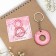 Magnet for a refrigerator and a keychain "Sweet mood", a set of 2 items