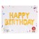 Foil ball 16 "Happy Birthday", capital letters, gold color