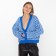 Cardigan female, color bright blue, size One size (42-46)