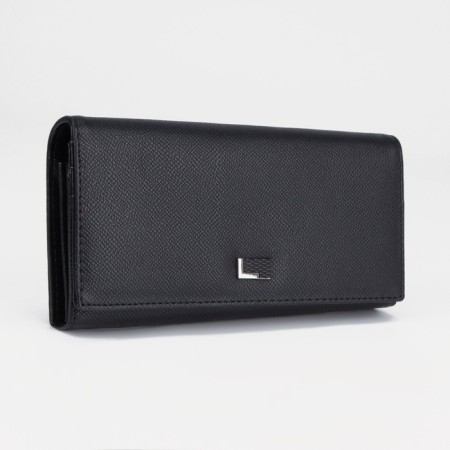 Women's wallet on magnets, black color