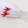 A bird for decoration and floristry, on the clothespin, white, plastic, 1 pc., 8 x 8 cm
