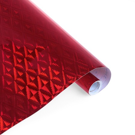 Film self -adhesive "rhombus", holography, red, 0.45 x 3 m, 3 μm-1
