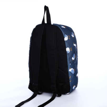 A backpack with a zipper, the color is blue-1