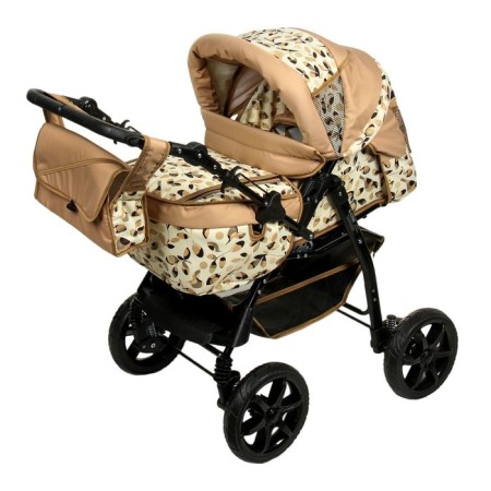 Pilot stroller "pilot", plastic wheels, shades of beige, MIX drawing