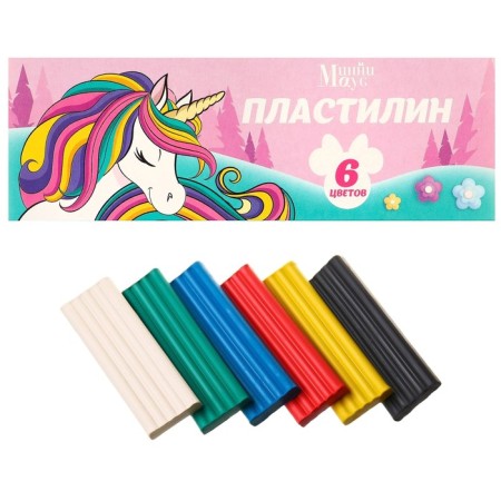 Plasticine 6 colors 90 g "Minni and unicorn"-1