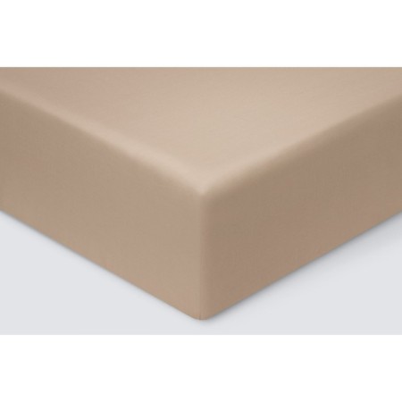 The sheet on the elastic band "Monopsece", size 90x200x23 cm, beige color