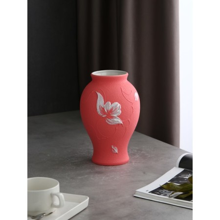 VAZA table "charm", 24cm. velvet, pink-1