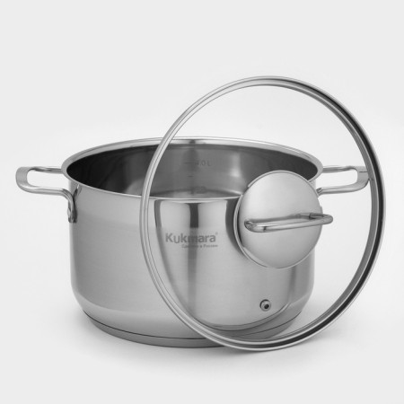 Orion pan, 4.5 l, d = 22 cm, glass cover, heat distribution bottom, induction-1