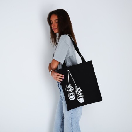Bag Schoper "Sneakers", 35x0.5x40 cm, Department without lightning, without lining, Black-8