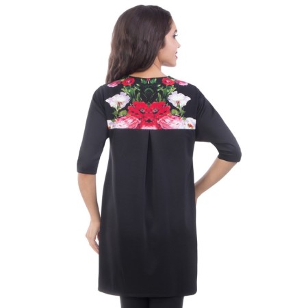 Women's tunic, size 46, black color-5