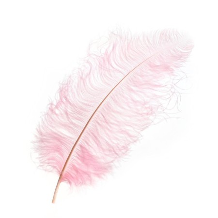 Feather for decor, length: from 45 to 60 cm, pink color-1