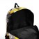 School backpack from textiles on lightning, 3 pockets, yellow color