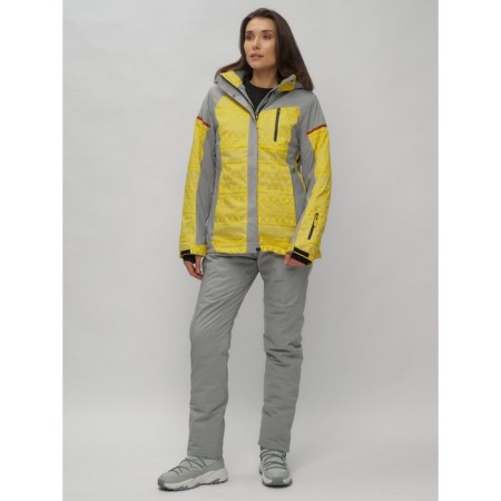 Ski jacket women's winter, size 58, yellow color-15