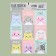 Paper "cats" stickers, with coloring on the back, 11 × 15.5 cm