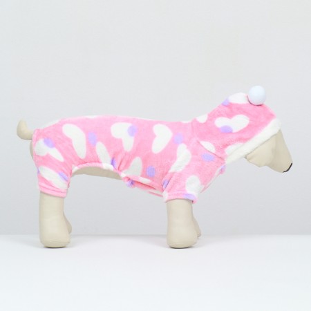 Assumes "Love" with a hood, size L (ds 35 cm, og 45 cm, Osh 35 cm), pink-1
