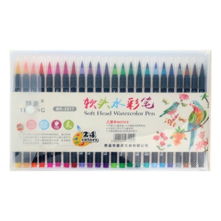 Fleeters, 24 colors, in a plastic box, a ventilated cap, "brushes"