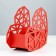 Kashpo wooden "Heart" 20x10x20 cm red