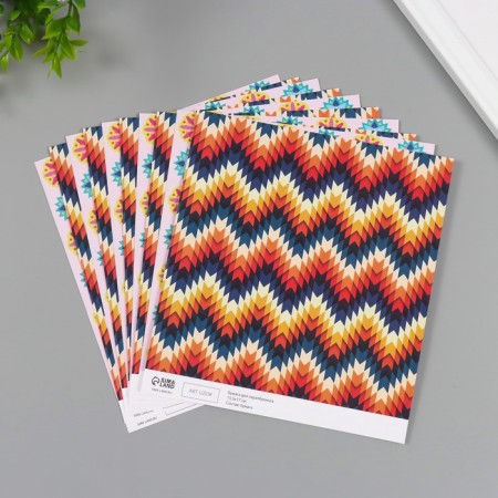 Scrapbooking paper bilateral "Illusion" density 180 grams set 10 pcs 15.5x17 cm-1