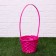 Wicker basket, bamboo, pink
