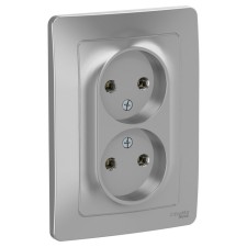 Double SE BLANCA, 16 A, 250 V, built -in, without salary, IP20, aluminum, Blnrs000023