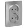 Double SE BLANCA, 16 A, 250 V, built -in, without salary, IP20, aluminum, Blnrs000023