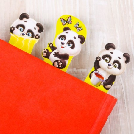 A set of curly bookmarks "Take yourself a panda!", 5 pcs-2