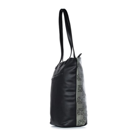 Youth bag, artificial leather, 420x330x140 cm, black/olive-3