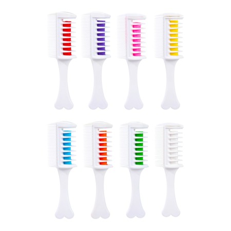 Loars for hair with a comb, set of 8 colors-1