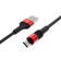 Cable Borofone BX21, MicroUSB - USB, 2.4 A, 1 m, fabric braid, red