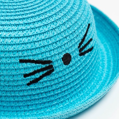 Hat for the girl Minaku "cat", col. Blue, river 50-3