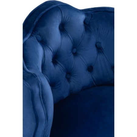 Computer chair Helen metal/velor, black/blue 61x61x83 cm-5