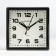 Alarm clock, 9.5 x 9.5 cm, discrete move, black