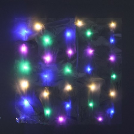 Palette packaging with garland "Multi -colored", 60 x 60 cm-1