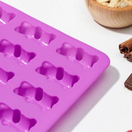 The shape for marmalade Dailyan "Teddy", silicone, 18 × 2 cm, 15 cells (4.5 × 2.5 × 2 cm), color mix-2