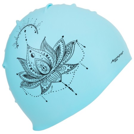 Hat of swimming adult onlytop "Mandala", silicone, girth 54-60 cm-3