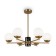 Suspended lamp Freya Fr5230PL-06BS Marble, 670x670x560 mm, E27, 6x60W, brass color