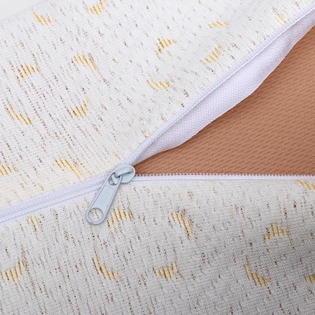 Orthopedic pillow NT PS-03, with a memory effect and a recess under the shoulder, 61.5x34 cm, rollers 13/8 cm-2