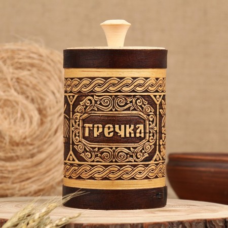 Tueyes "cones" for buckwheat, 18 cm, d = 10 cm, 1 l, birch bark