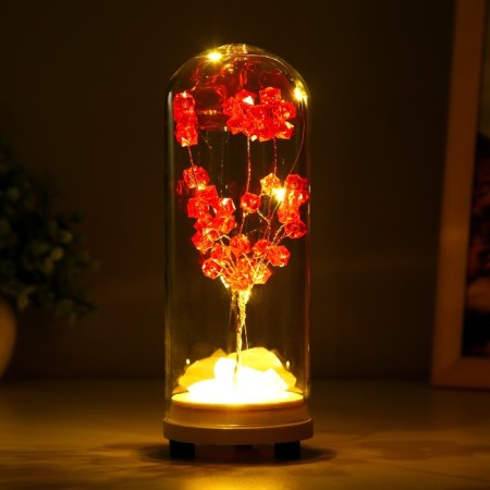 Nightlight "Red composition" LED from batteries 3xlr44 7x7x19 cm Risalux-2