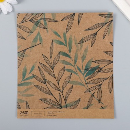Scrapbooking paper craft "Elegant branches" density 180 g 15.5x17 cm-1