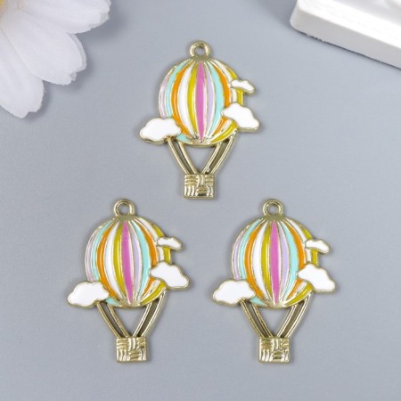Decor for creativity Metal, enamel "Ball in the clouds" 3x2.3 cm-2