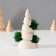 Souvenir "New Year tree" with moss white, height 10 cm, d-5 cm (moss green stabil)