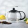 Glass teapot “Inspiration”, 850 ml, with metal sieve, black color