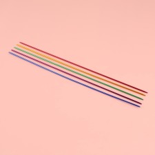 Knitting knitting needles, hindeer, aluminum, d = 2 mm, 25 cm, 5 pcs, color mix