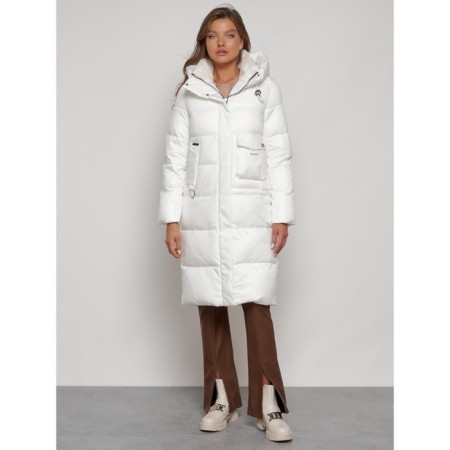 Coat insulated winter female, size 48, white color-9